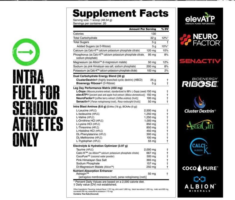 NutraBio Suplemento intracarbohidratos Leg Day - Image 3