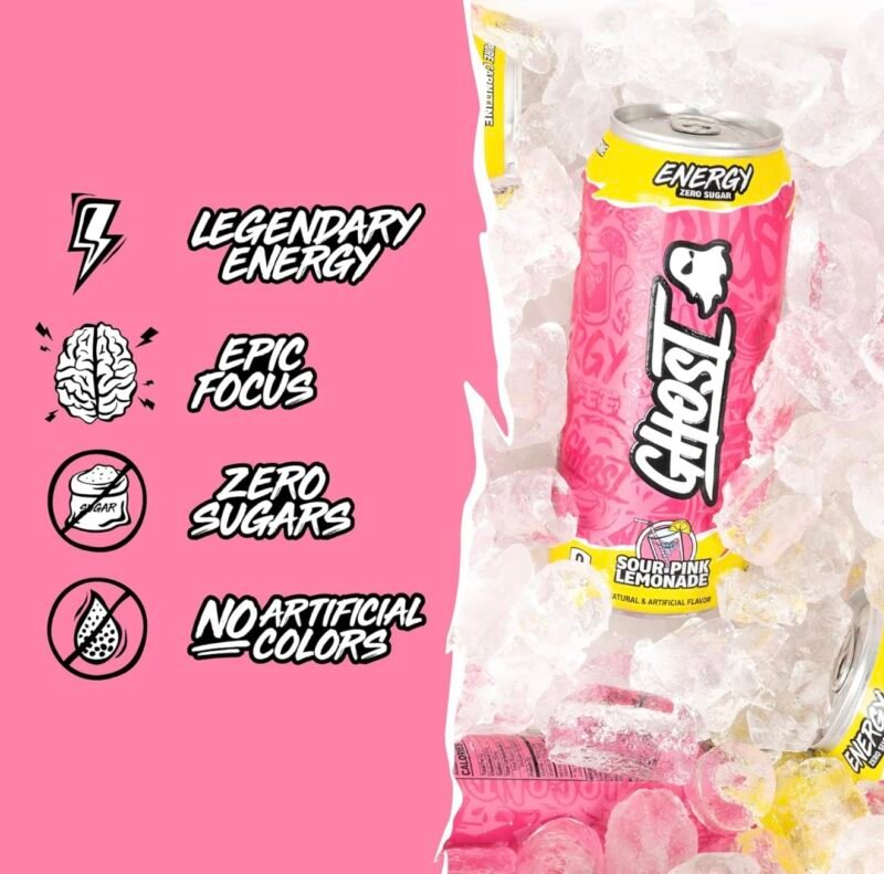 GHOST ® Bebida energética - Limonada Rosa Agria