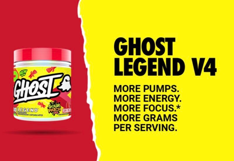 GHOST® LEGEND® V4 Pre-Workout - Sour Patch Kids Redberry® - Image 2